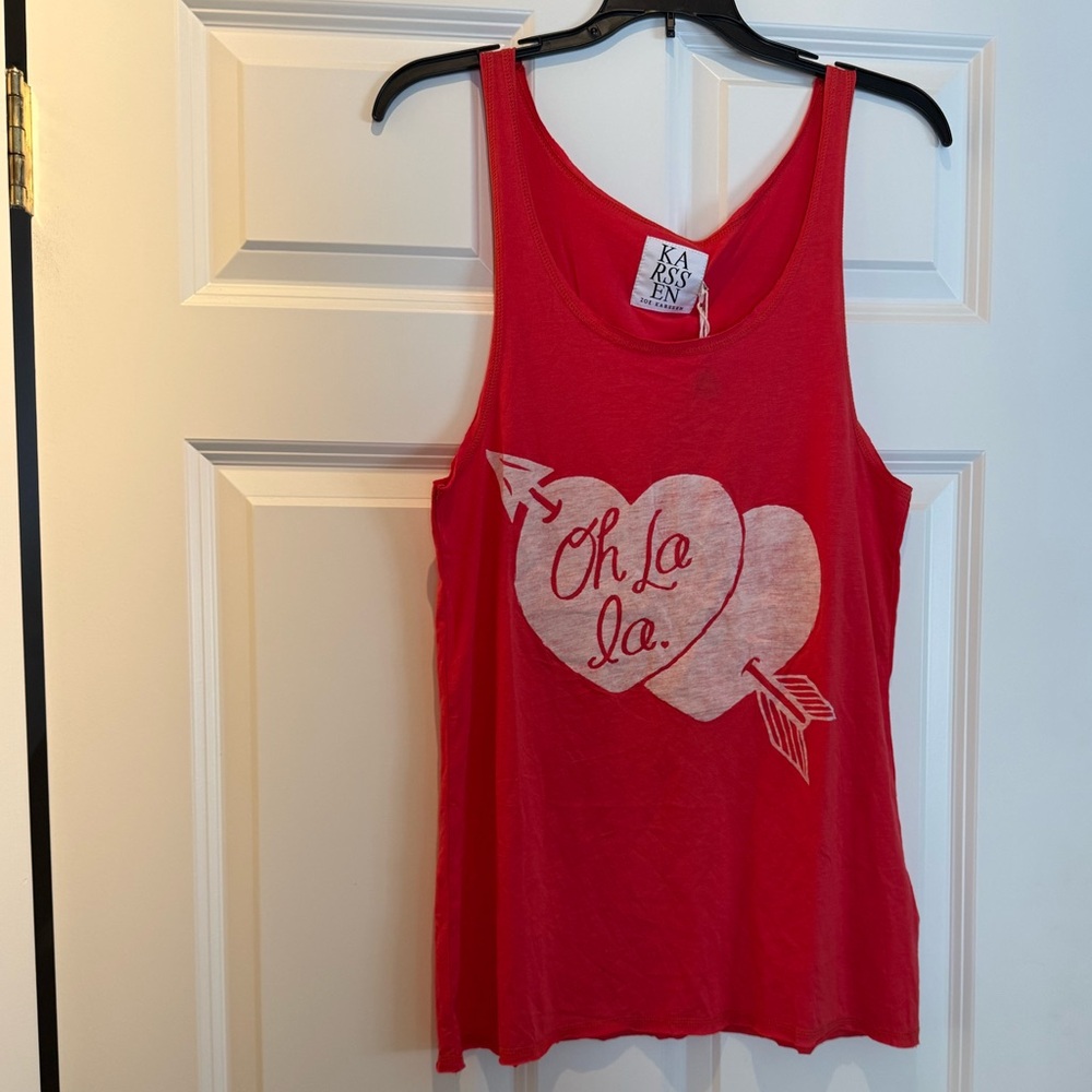 ZOE KARSSEN women’s Oh La La Red Tank Top